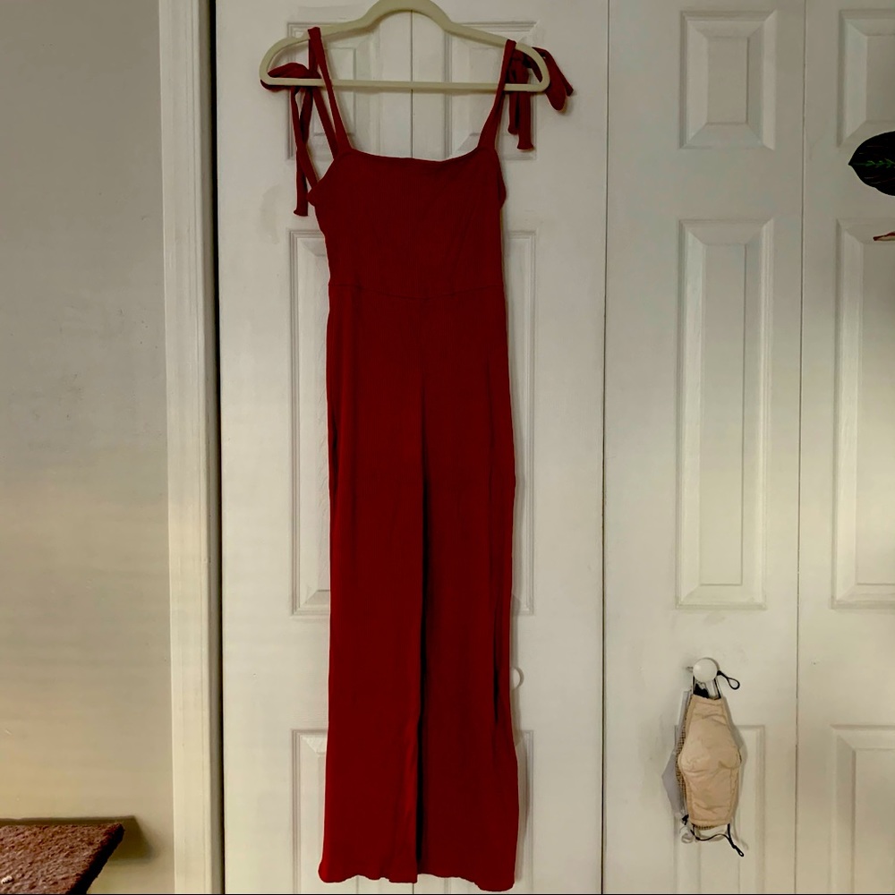 Urban Outfitters Shoulder Tie Jumpsuit